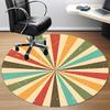1pc Sunburst Colors Office Round Area Rug, Under Office Chairs Bedroom Living Room Home Decor, Room Deco
