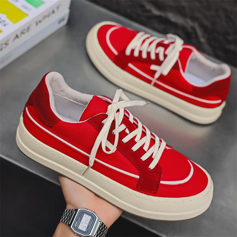 New low-top canvas shoes sports and leisure campus style niche men's shoes breathable board shoes men's tide X318