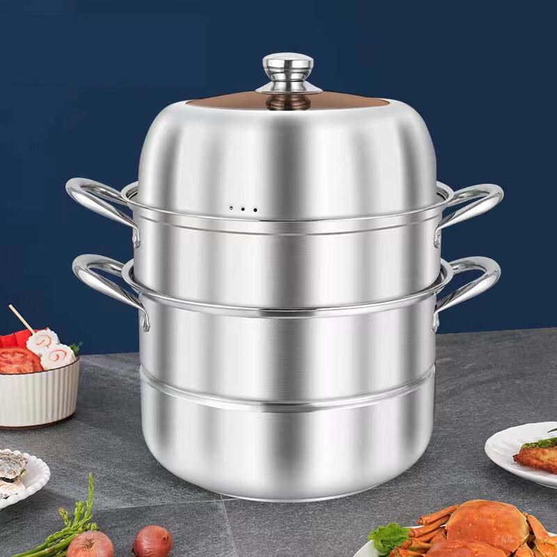 SanJiaoLong Förtjockad Stekpanna i Rostfritt Stål