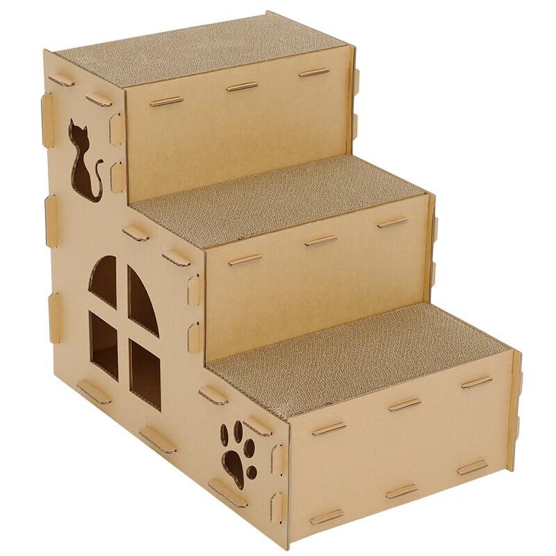 Hoopet Corrugated Cardboard Cat House & Scratcher
