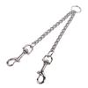 Pet leash Metal dog chain Iron chain One drag Two double-headed leash Two-in-one Small and medium-sized dog