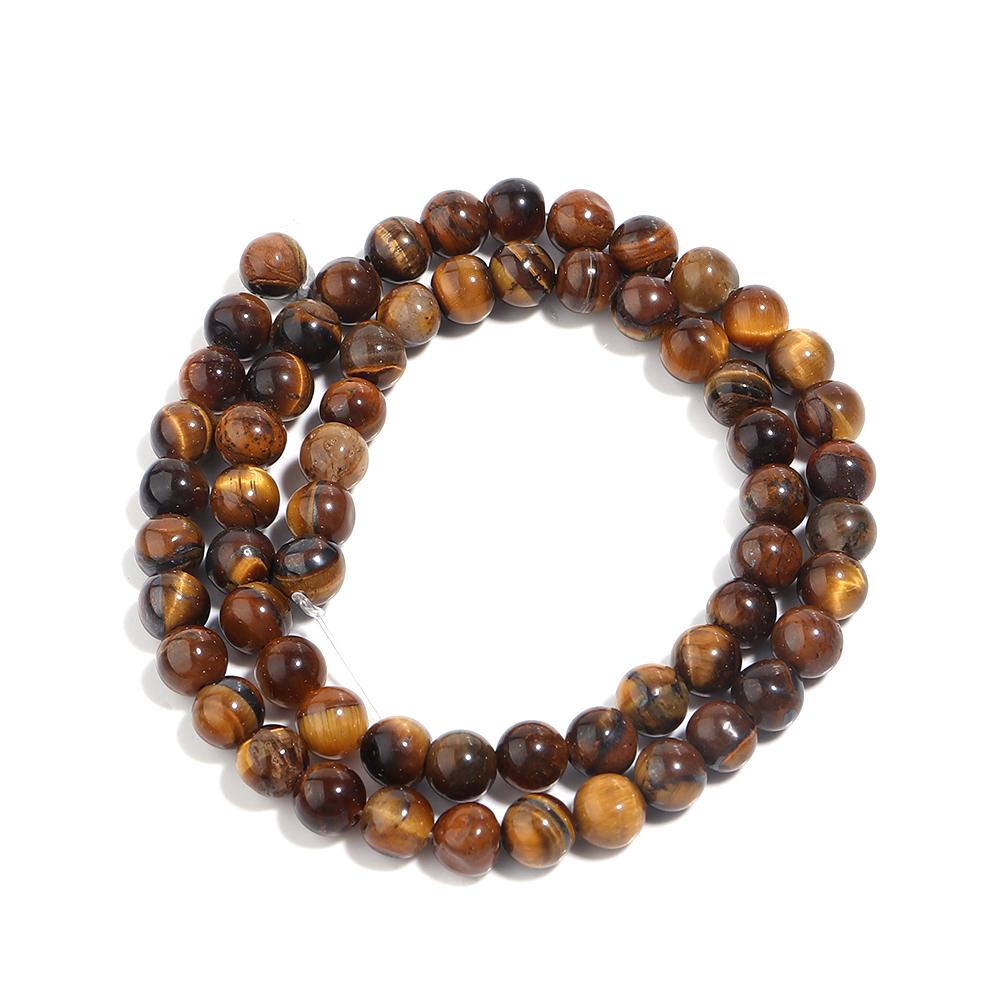 1 Strand 4 6 8 10 12 14mm Natural Yellow Tiger Eye Stone Beads Smooth Round Loose Beads For Jewelry Making DIY Necklace Bracelet