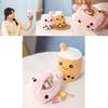 Cozy Reversible Secret Pouch Boba Plushie Bubble Tea Milk Stuffed Toy For Kids