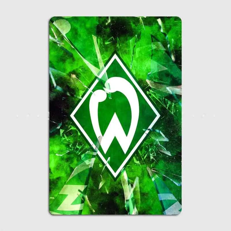 

SV Werder Bremen Подписать ЛОГО Футбольного Клуба Ретро Металлическая Табличка Постер Клуб Домашний Декор Бар Пещера Жестяная Вывеска Паб Комната Декор Настенный Декор 20x30cm（7.8x11.8inch）
