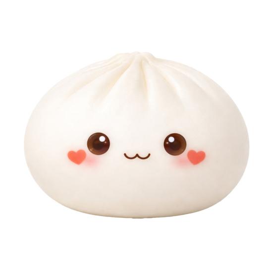 Cartoon Expression Steamed Bun Toy Stress Relief Dumpling Squeeze Sensory Toy Stress Ball Simulated Dough Ball Fidget Toy B
