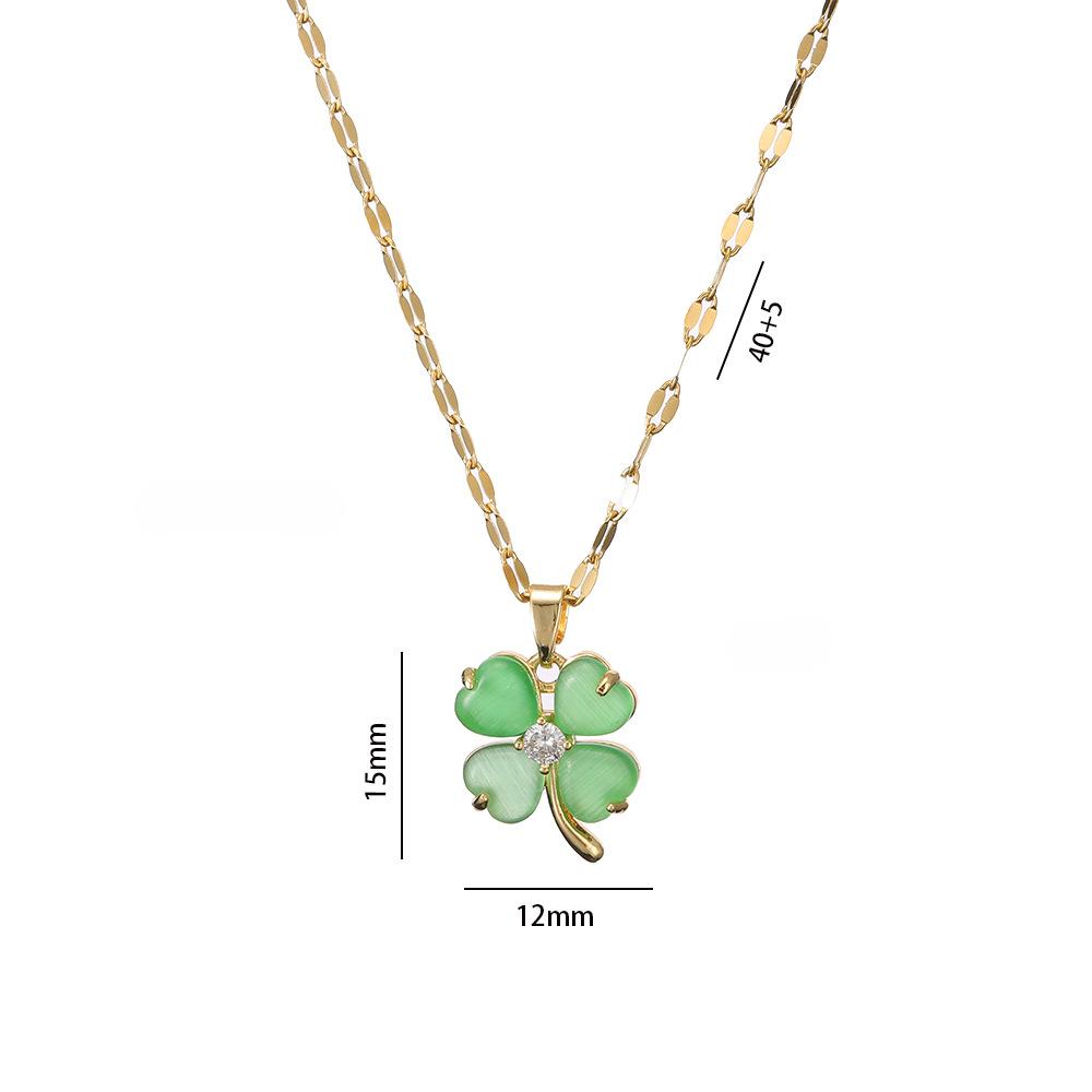 Colar com Pingente de Flor para Mulheres Moda Corrente de Aço Inoxidável Zircônia Colares Acessórios de Joias para Festa de Casamento