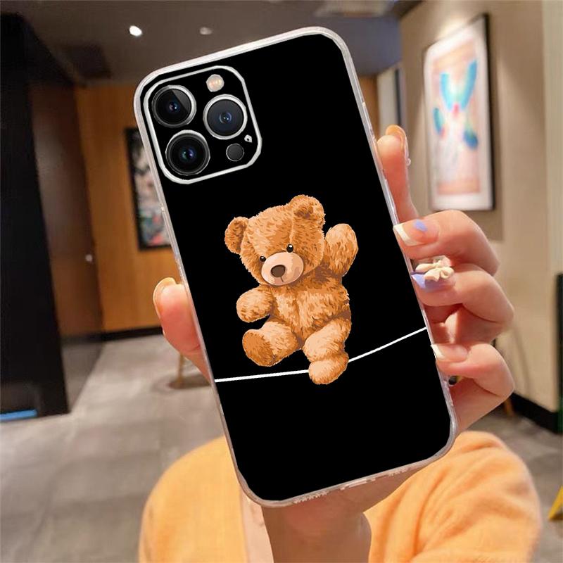 Phone Case For iphone 17 Pro Max Air 16 15 14 13 Pro Max 15 16 Pro 15Plus Bear