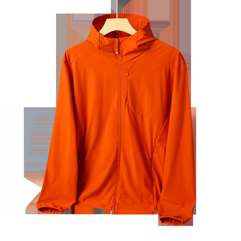 1011 new summer cool ice silk sunscreen clothing women's hooded UV protection sunscreen clothing men's upf10 + skin clothing