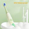 Children Electric Toothbrush With Replacement Head Cartoon Kids Ultrasonic IPX7 Waterproof Rechargeable Sonic Clean Toothbrush