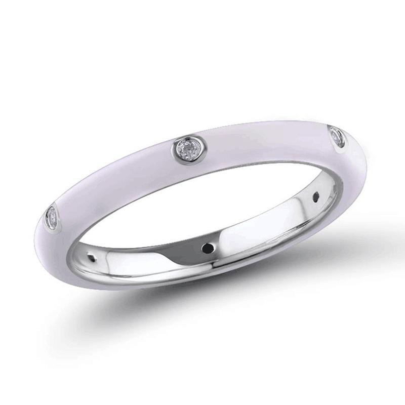 925 Kolorowy Tęczowy Pierścionek Eternity z Cyrkoniami Stackable dla Kobiet Pierścionek Zaręczynowy na Przyjęcie Weselne Biżuteria Prezent 925 Zestaw Pierścionków