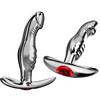 Elegante Butt Plug Metallico con Ingresso Posteriore in Lega di Alluminio