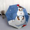 1pc Snowman, DogAutomatic Open/close Folding Umbrella, Compact Portable Travel Umbrella, Perfect Birthday/Holiday, Cute Umbrella y026