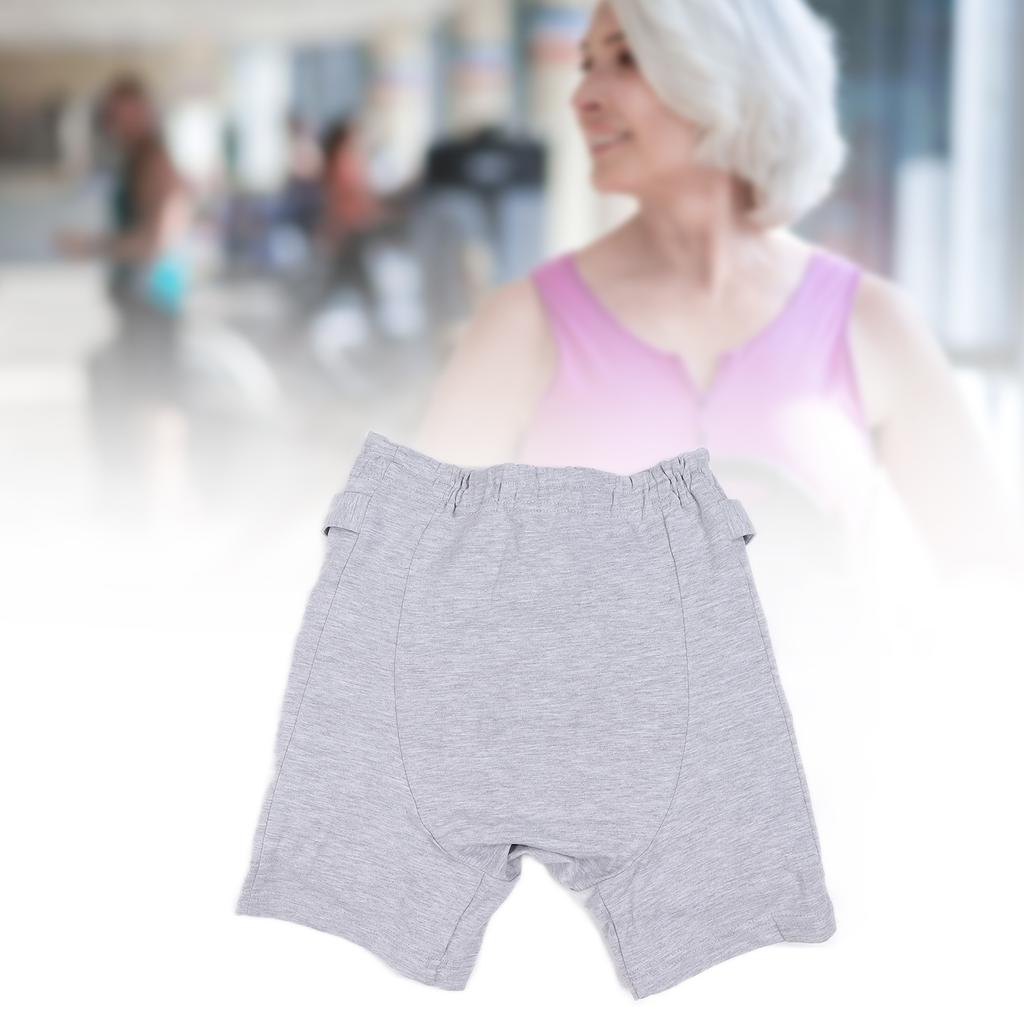 Elderly Hip Protection Shorts Breathable Sweat Absorbing Safety Hip Protector Pants Grey