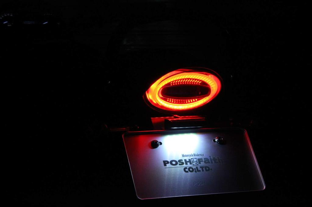 POSH 132290-92 Motorcycle Goods LED Tail Lamp Luminous Z900RS/CAFE (18-24 Years) Smoke