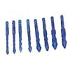 8 Pieces Skewed Head Eccentric Bits 14 Inch Hex Shank Twist Drill Set for Stone Glass Marble Tile