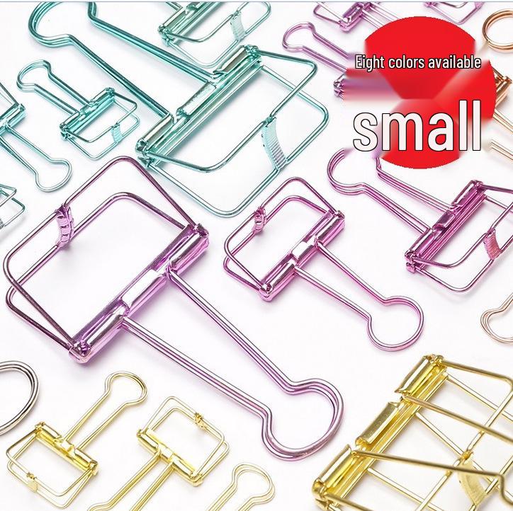 

Colorful Small Metal Paper Clips - Cute Long Tail Design for Planners & Office Documents, 8 Colors Available Purple разноцветный