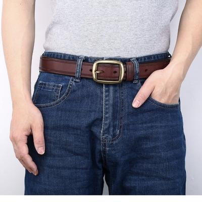 New Retro Washed Extra Thick First Layer Cowhide Belt Men's Versatile Casual Belt Men's