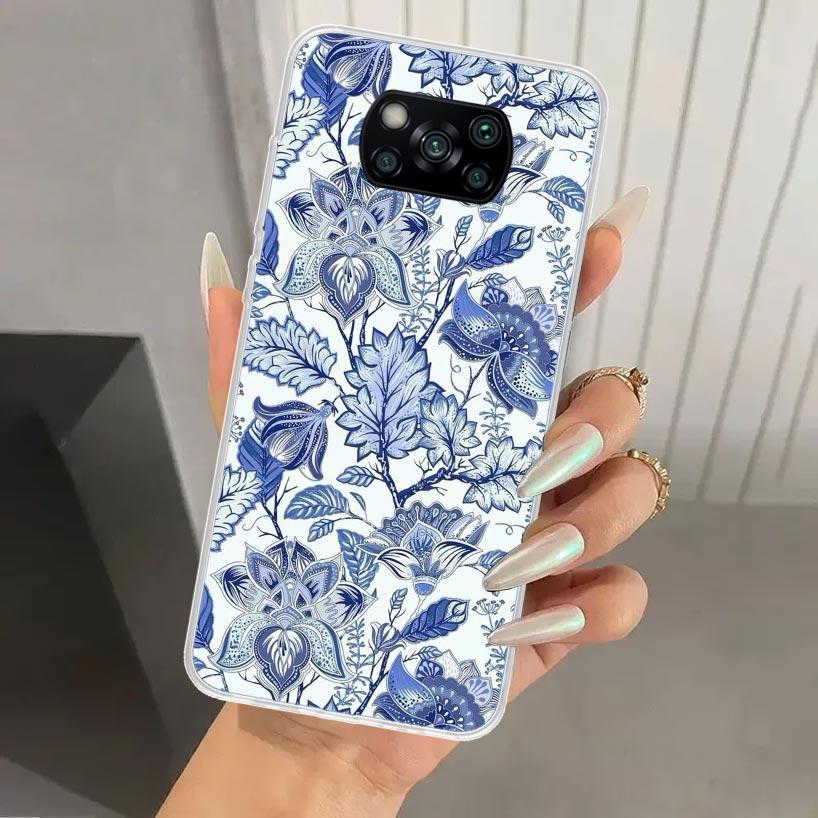 Blue And White Porcelain Phone Case for Xiaomi Poco X5 X6 X7 Pro F7 Ultra M7 Redmi 15 15C 13 13C 12 12C 10 10A 10C 9 9A 9C 9T Sh
