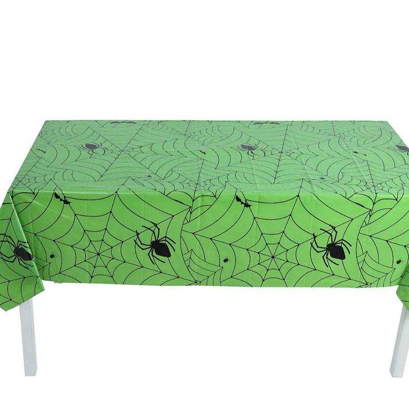 WTEMPO Halloween Spinnennetz Tischdecke Rechteckig Plastik Spinnennetz Tischdecke Große Größe Tischdecken für Heimdeko Halloween Party Dekorationen