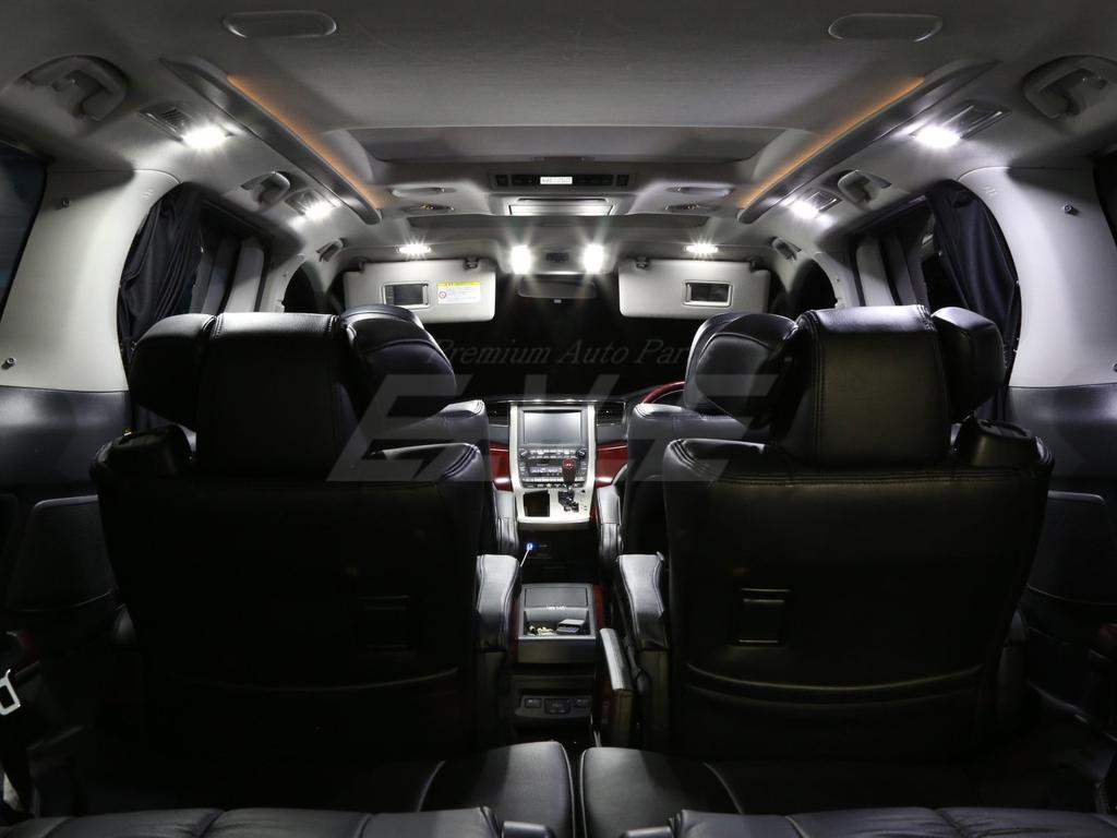 20 Series Alphard Vellfire Pure White LED Room Lamp, Set of 11, ANH20/25, GGH20/25, Previous / Late