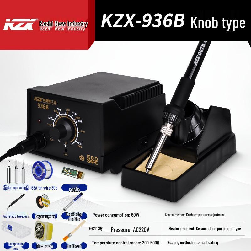 Kezhi 60W Digital Display Soldering Station 936, Internal Heating, Adjustable Temperature for Mobile Phone Repair.