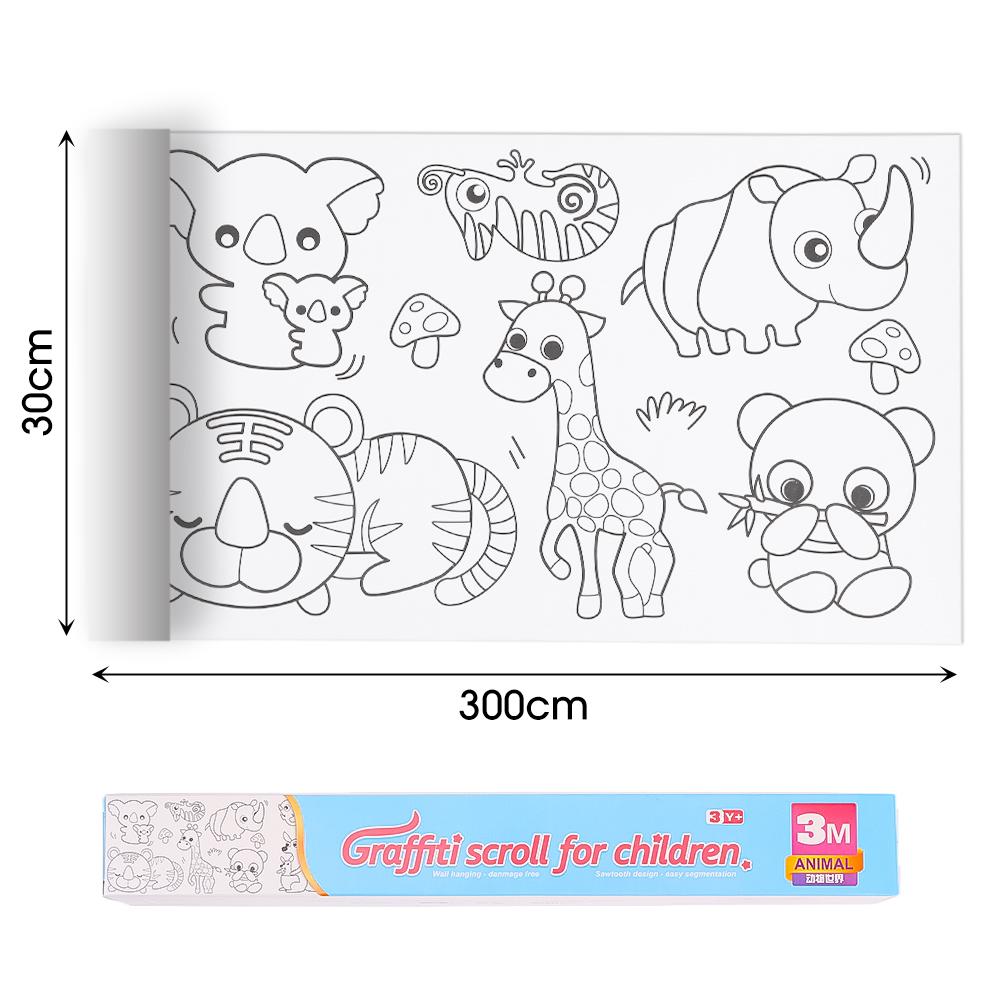 1PCS Three Meters of Children's Graffiti Scroll