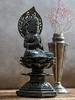 15cm Seishi Bodhisattva Buddha Statue (Antique Bronze) by Sculptor: Makita Shuun. Original model (born in the Year of the Horse). Zodiac guardian deit