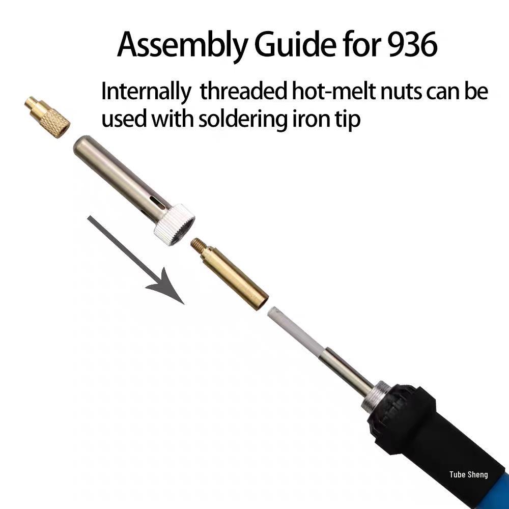 Universal Soldering Iron Hot Melt Nut Press Head for C245/T80P/T90B Inlay Nut Insertion - 3D Printer Accessories