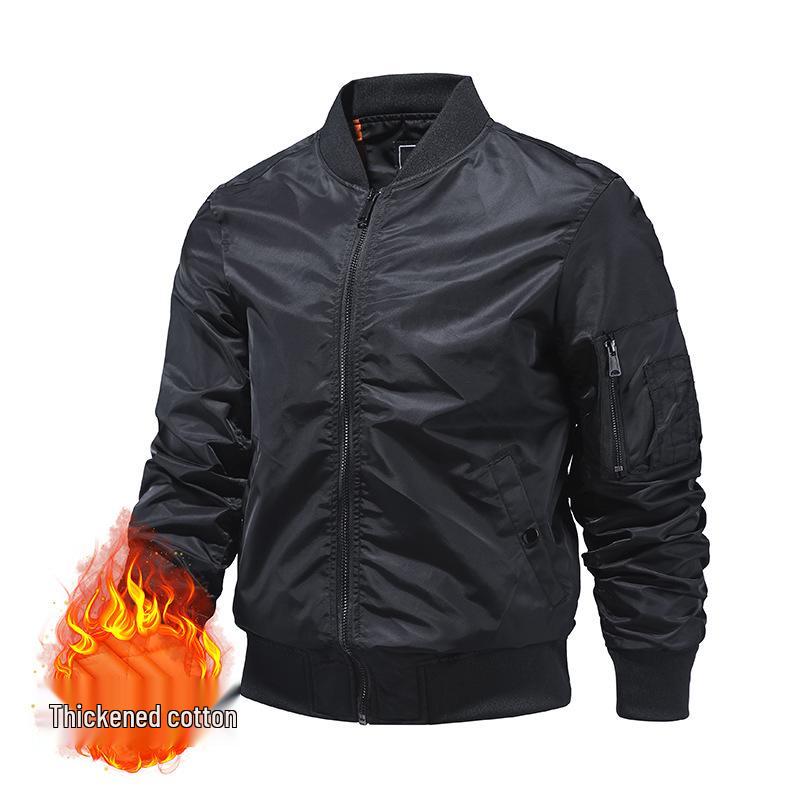 Men's Retro MA1 Flight Jacket - Casual Military Baseball Outerwear for Spring and Autumn