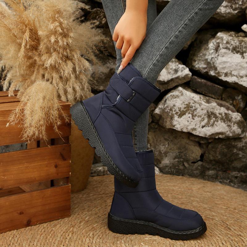 New warm large size women s snow boots women s Velcro waterproof high-top shoes 36