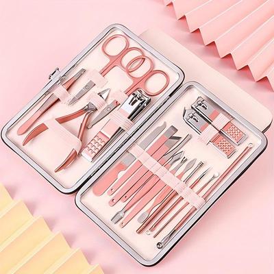 Outils à ongles en acier inoxydable Couteaux de beauté et de pédicure Ensemble complet de coupe-ongles Coupe-ongles et coupe-ongles