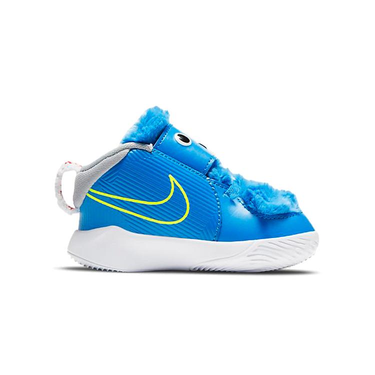 Nike Team Hustle D 9 Lil Slip Resistant Cushioning Abrasion Resistant Breathable Low top Toddler Shoes Blue White Baby CT4066-400