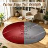 Round Rug Custom NameWales Rugby Pattern Non Slip Carpet Home Floor Decor