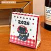 1Pcs Cartoon Portable Coil Monthly Calendar Planner 2026 Horse Year Mini Desk Calendar Office And Home Decor  Year'S Present