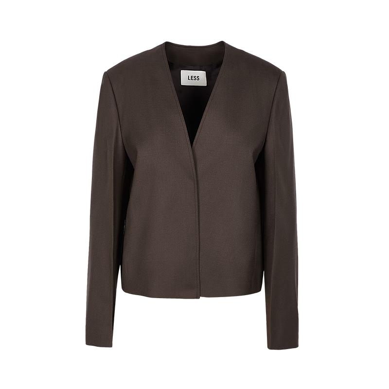 

LESS 2026 Spring Collarless Straight-Fit Blazer M