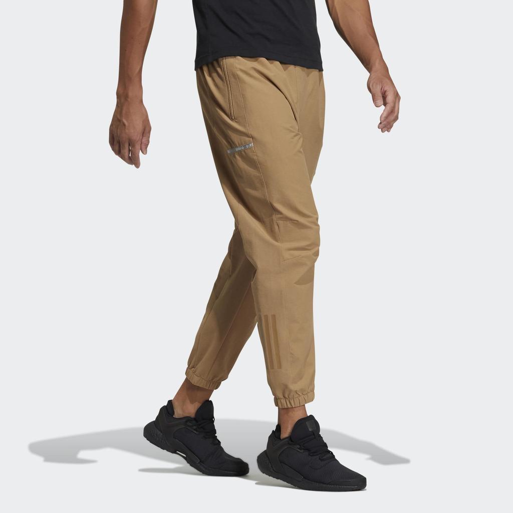 adidas TH PNT WV ID Regular Fit Adjustable Belt Casual Sports Woven Long Pants Men Yellow GP0959