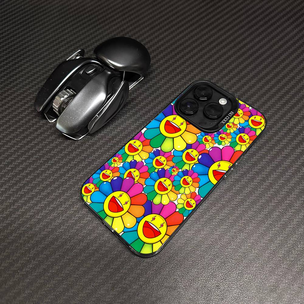 Japanese Artisti M-murakami T-takash Art Colorful Colorful Phone Case For iPhone 17 16 15 14 13 12 11 Pro Max Plus Matte Cover