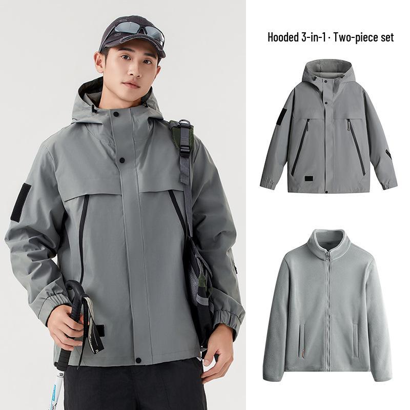 Unisex Outdoor Windproof Warm 3-in-1 Jacket Set - Autumn/Winter Best-seller