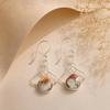 Natural Orange Copper Turquoise  925 Sterling Silver Jewelry Partywear Drop/Dangle Earrings 1.50" EE-2-37