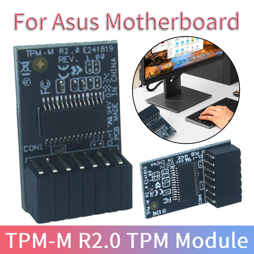 For Asus Computer TPM-M R2.0 LPC 14-1 Pin TPM-M R2.0 Hardware Security Chip 15x25mm TPM-M R2.0 Module for Asus Motherboards