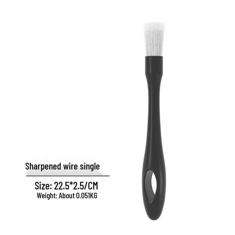 3-Piece Car Detailing Kit: Wheel Brush, Soft Bristle Crevice Brush, Interior Cleaning Brush