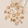 European and American DIY handmade small pendant accessories, heart-shaped horseshoe pendant, gold-plated color preservation