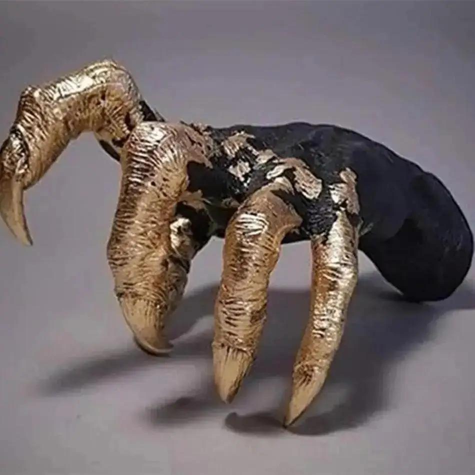 Halloween Dekoration Schmuckständer Hänger Hexenhand Wandbehang Statue Harz Retro Ästhetik Kunst Skulptur