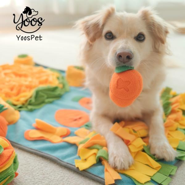 Jugendspielzeug für Hunde, Nasenarbeit, Karottenfeld-Set (Pad + Ball), 1 Stück