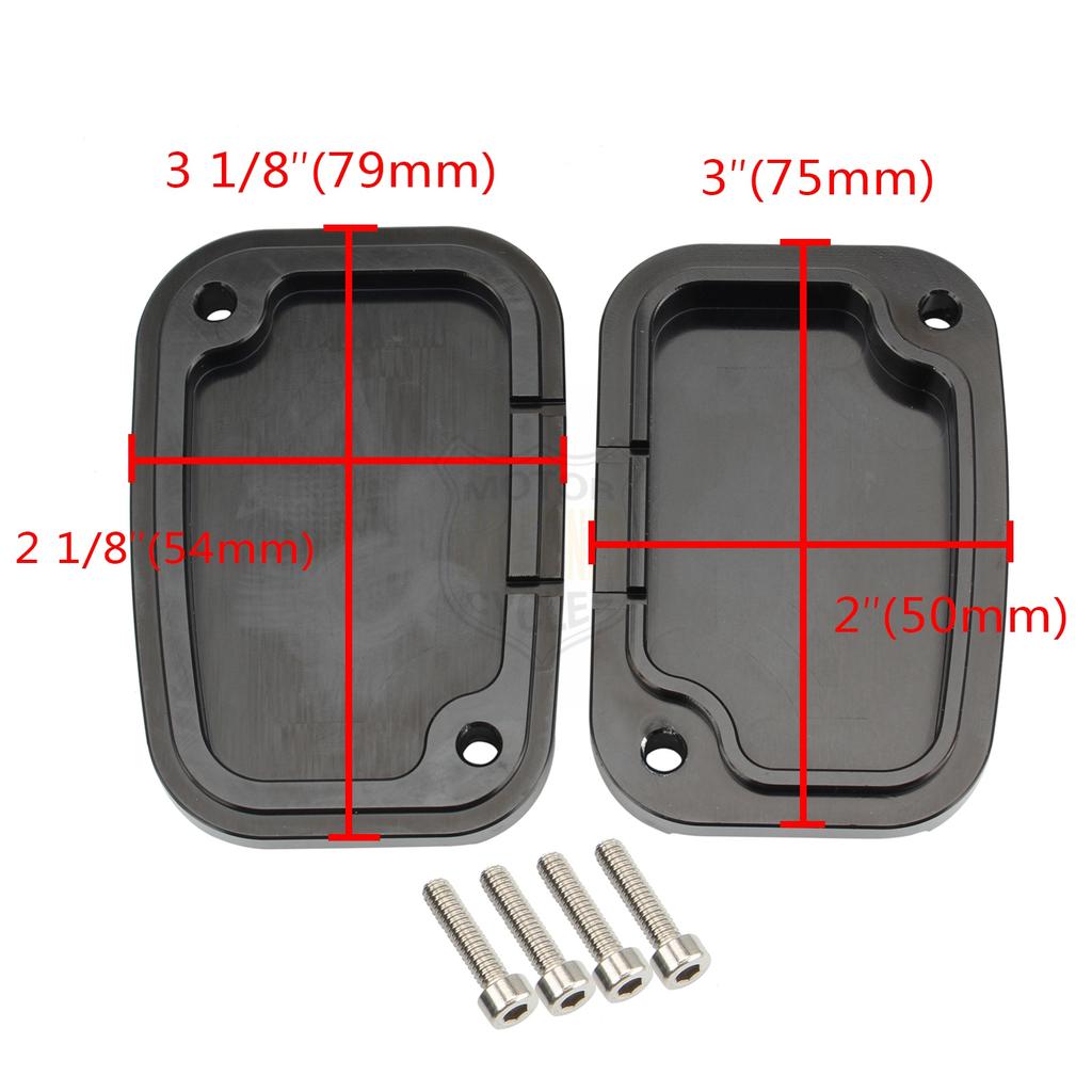 Motorcycle Front Rear Brake Reservoir Master Cylinder Covers For Harley Touring Road King Electra Street Glide FLH FLRT V-Rod
