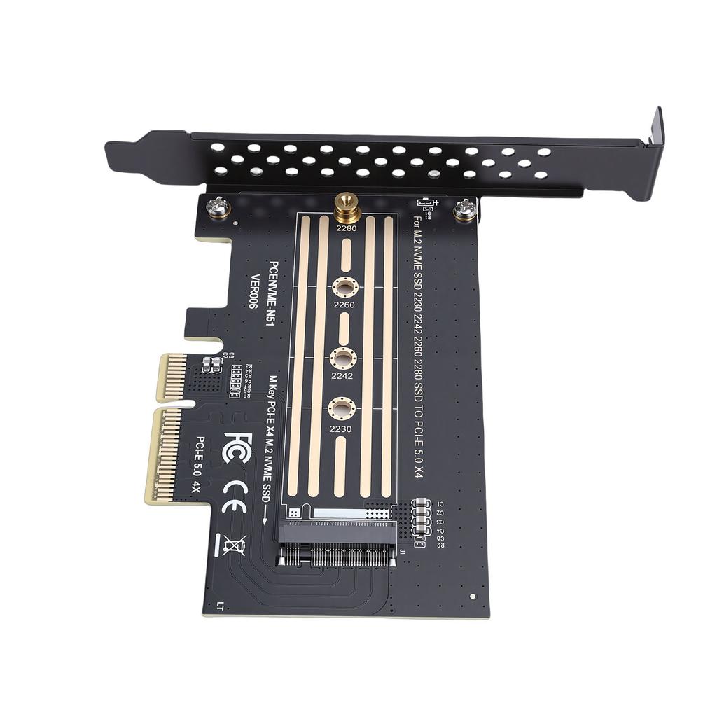 PCIe 4X to M.2 M Key Card 128Gbps Speed PCI E X4 5.0 GEN5 to M.2 NVMe Adapter Card for 2280 2260 2242 2230 SSD