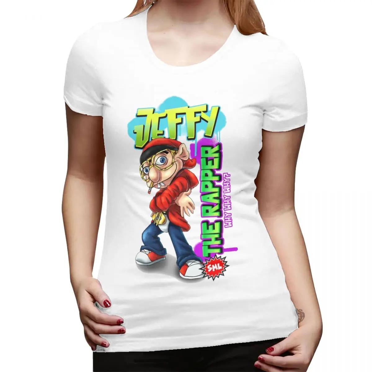 

Женская футболка Jeffy The Rapper SML Character с круглым вырезом Streetwear Летние короткие топы S