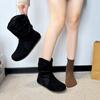 Retro stacking boots matte short boots women's new spring and autumn versatile round head women's thin boots thick-soled Martin boots