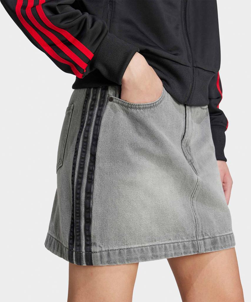 adidas 3S Denim Mini Skirt - Washed Grey Denim / Jw2657