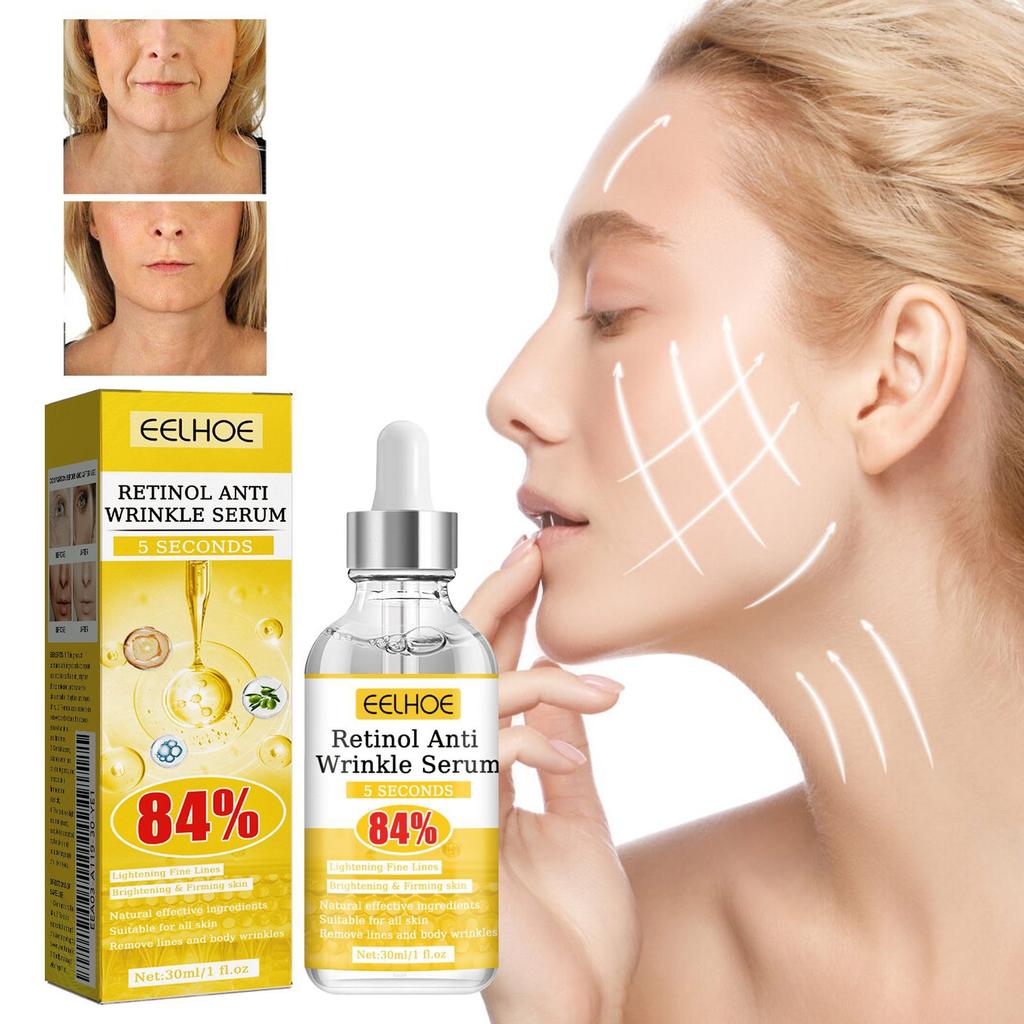 Retinol Anti-Wrinkle Serum Anti Aging Face Lifting Firming Fade Fine Lines Moisturizing Skin Care Hyaluronic Acid Facial Serum